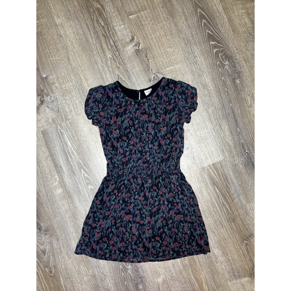 Abercrombie Kids Girls Floral‎ Dress Ruched Waist Cap Flutter Sleeve 9/10 Medium